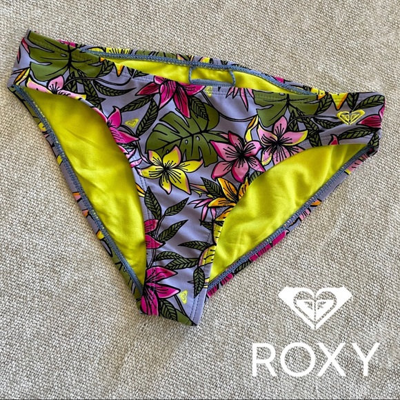 Roxy Girl 🌸 Hawaiian Beach Classics Bikini Bottom Girls Sz 16-XL - Picture 7 of 11